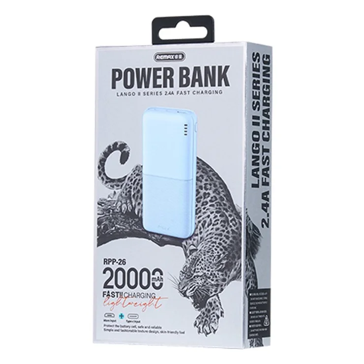 Power Bank 20000mAh RPP-26 REMAX Lango II Series Power Bank 20000mAh RPP-26 REMAX Lango II Series
